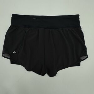 Lululemon Hotty Hot Short Women's Black Lined Stretch Biker Size 10